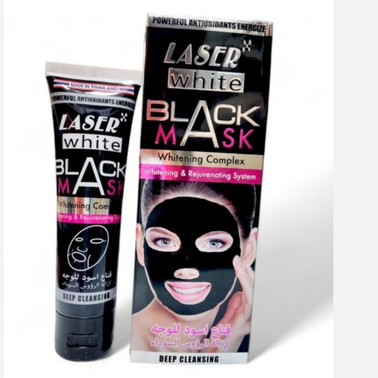 بلک ماسک لیزر وایت Laser White Black Mask Whitening Complex برای روشن‌کنندگی صورت، حجم 100ml