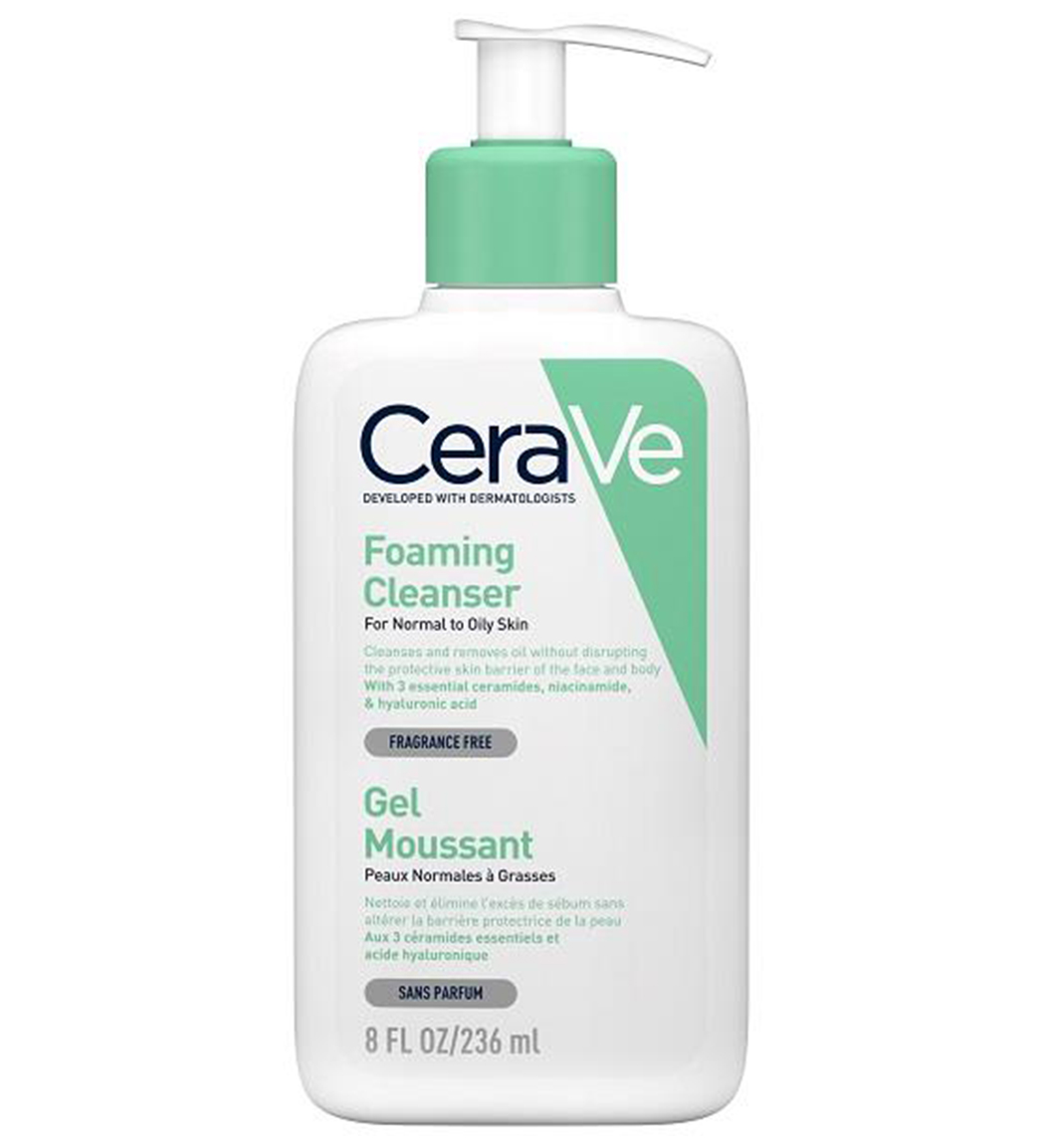 شوینده فومی صورت سراوی CeraVe Foaming Cleanser برای پوست نرمال تا چرب 236ml