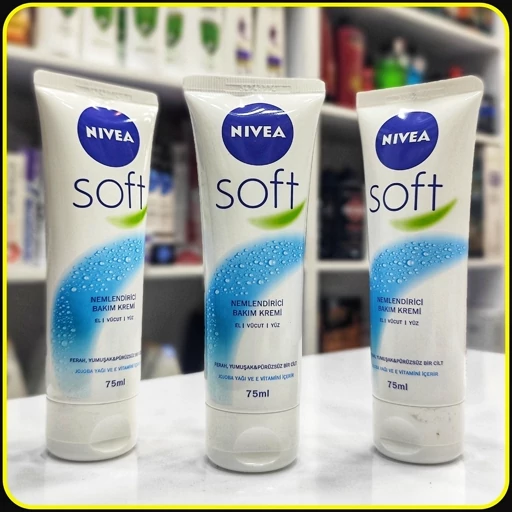کرم نرم‌کننده نیوآ NIVEA Soft 75ml برای صورت، بدن و دست